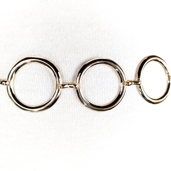 Lightweight gold metal round link belly chain belt - Picture 3 of 5